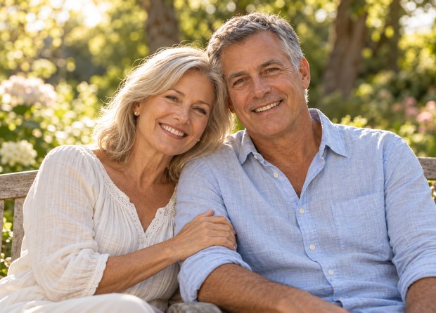 Mature couple Image for decoration - Mature Couple Standing Outside